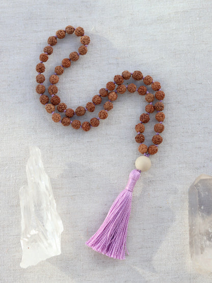 Colours of India Rudraksha Half Mala in Purple image 0