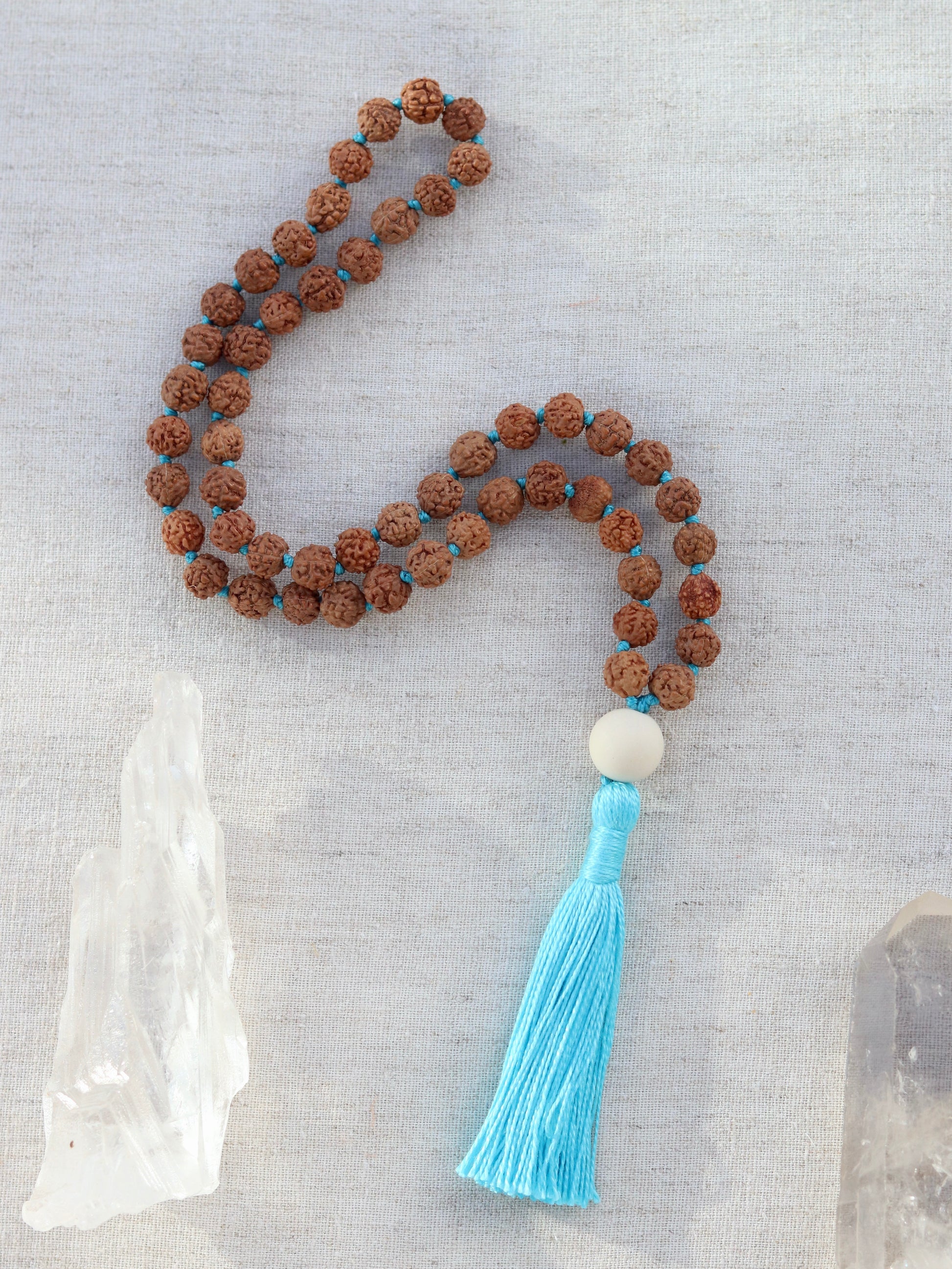 Colours of India Rudraksha Half Mala in Blue image 0