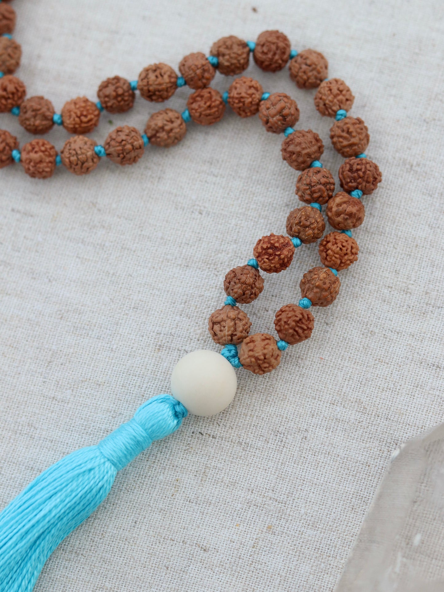 Colours of India Rudraksha Half Mala in Blue image 1