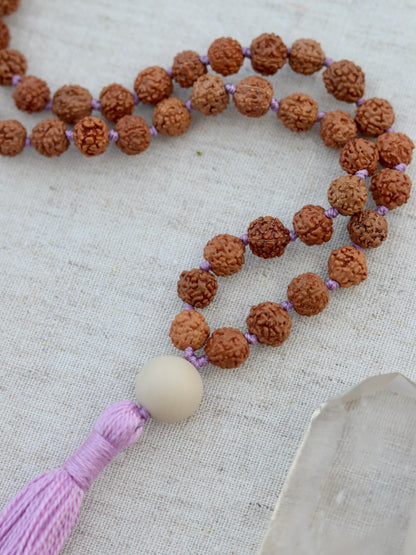 Colours of India Rudraksha Half Mala in Purple image 1