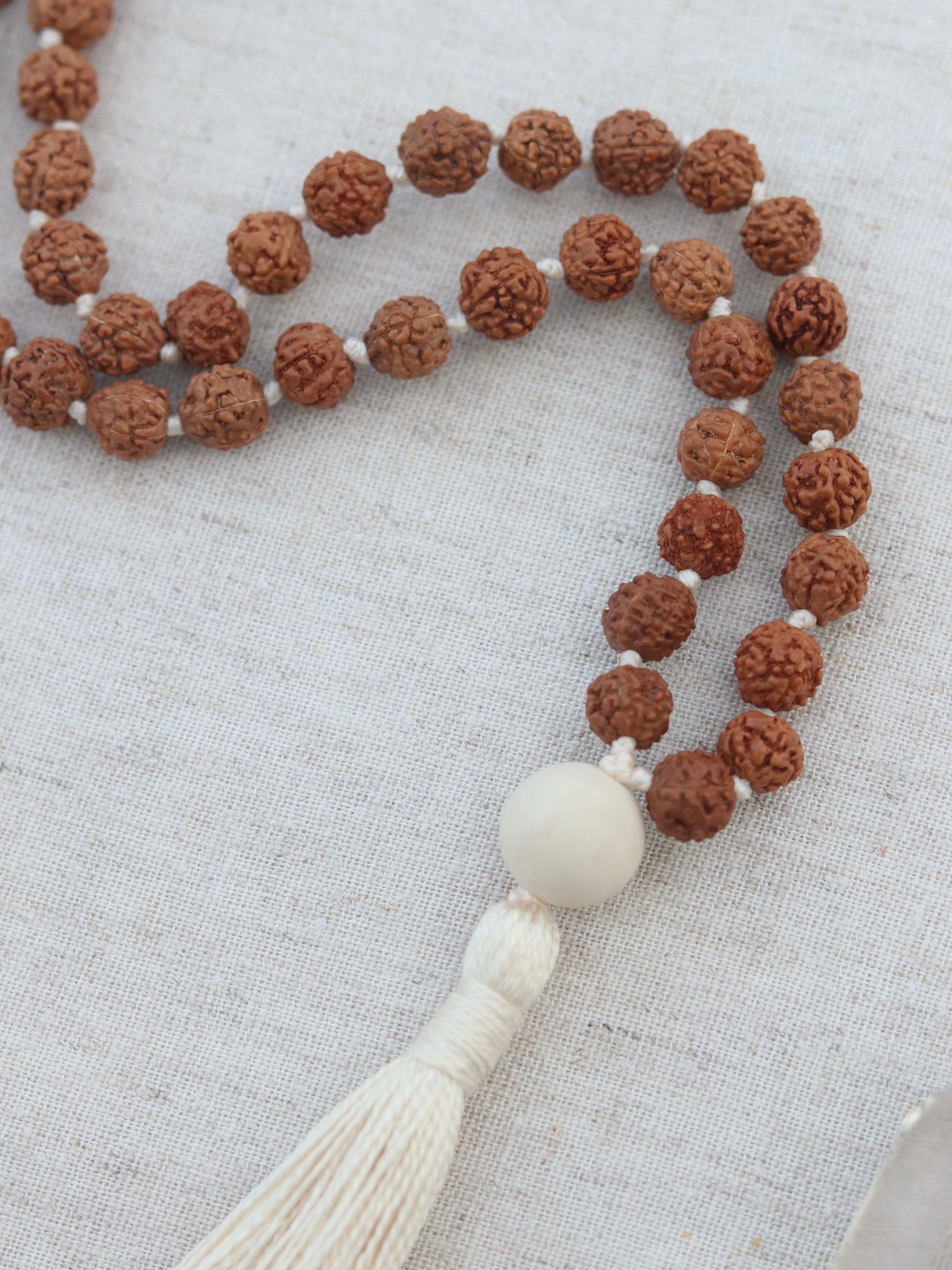 Colours of India Rudraksha Half Mala in Natural White image 1